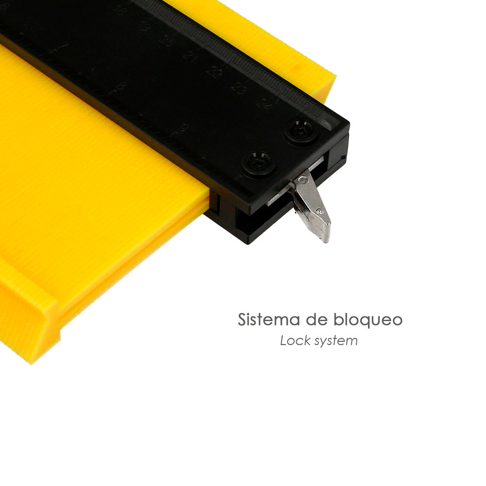 Contour gauge 130x250 mm with lock. Profile gauge, shape duplicator, precise, adjustable tightness