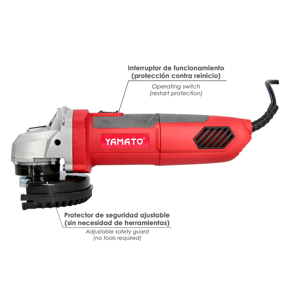 Amoladora 750 watt. Disco ø 115 mm.