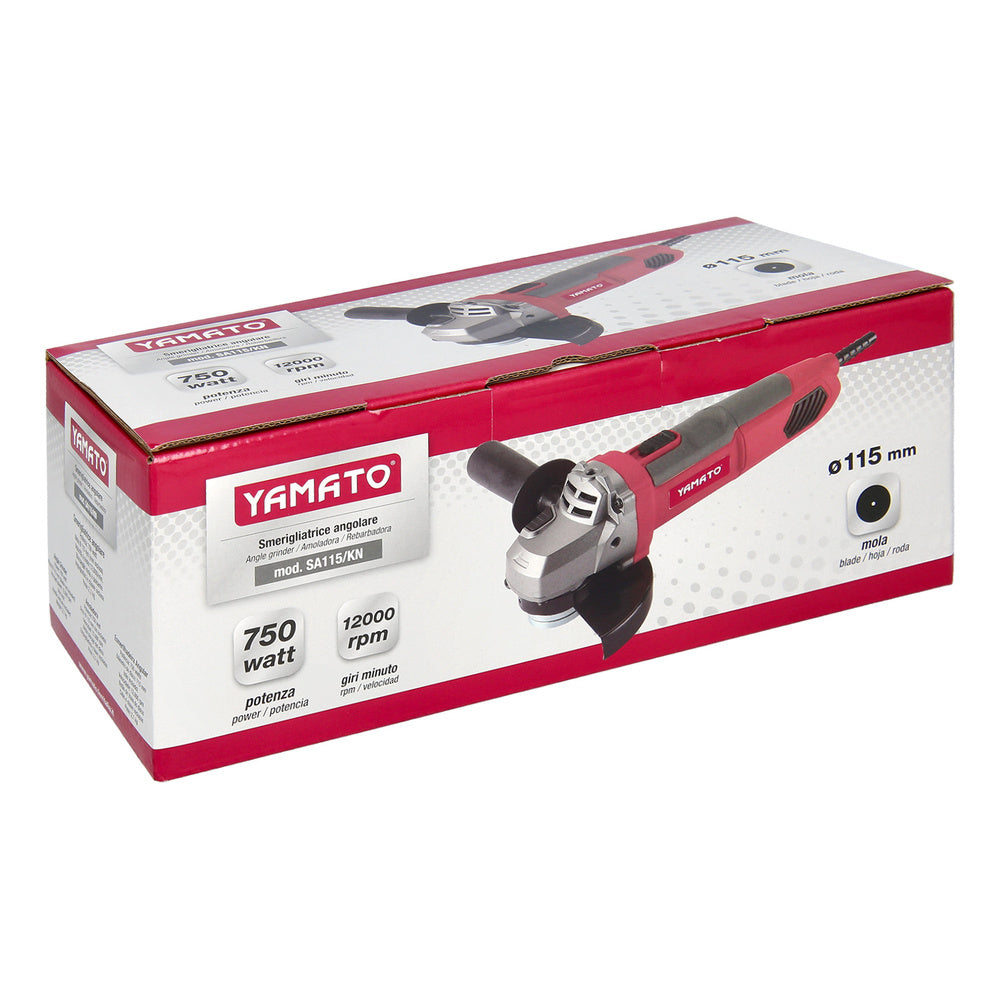 Amoladora 750 watt. Disco ø 115 mm.