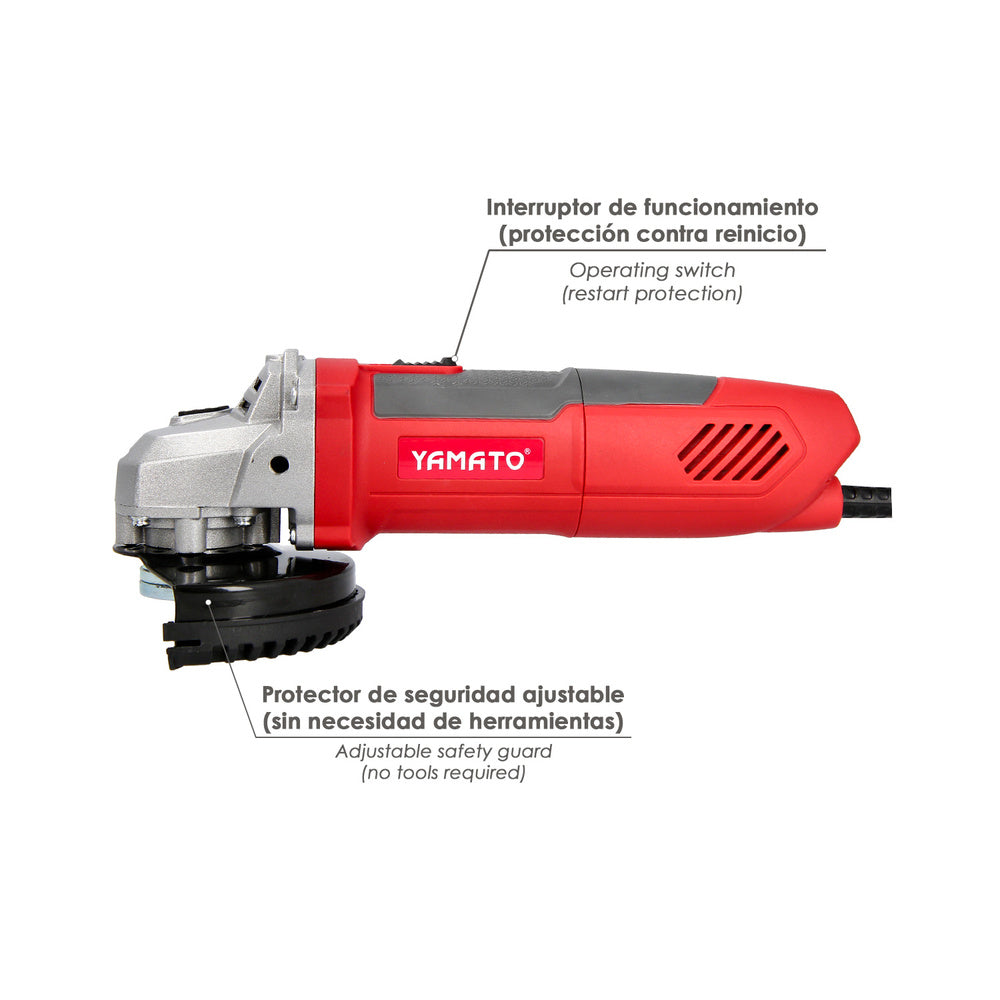 Amoladora 1200 watt. Disco ø 115 mm. Velocidad variable.