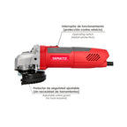 Amoladora 1200 watt. Disco ø 115 mm. Velocidad variable.