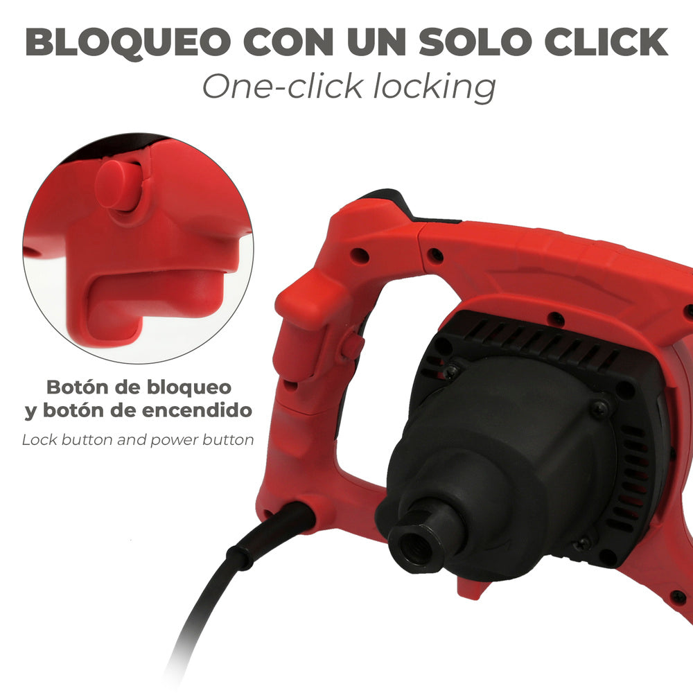 Mezclador eléctrico 1400 watt 6 velocidades con variador de potencia