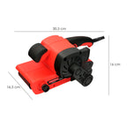 Belt sander 800 watt. With integrated dust extraction