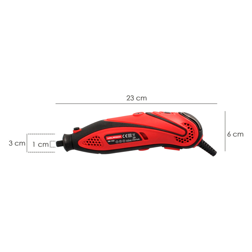 Multiferramenta 135 watt. Com 210 acessórios e mala. Ferramenta multifunções, miniberbequim, ferramenta rotativa, rebarbadora