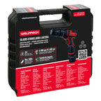 12 V Cordless Hammer Drill. With 2 speeds and percussion. 1,300 mAh battery. 35 Nm torque.