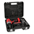 20V Hammer Drill. With 2 speeds and hammer function. 2 Ah battery. 50 Nm torque.