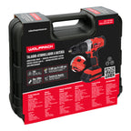 20V Hammer Drill. With 2 speeds and hammer function. 2 Ah battery. 50 Nm torque.