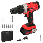 20V Hammer Drill. With 2 speeds and hammer function. 2 Ah battery. 50 Nm torque.