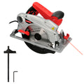 Circular saw 1300 watt. With laser, 185 mm blade, 4,700 rpm, miter cut, depth regulator. Miter saw, wood saw.
