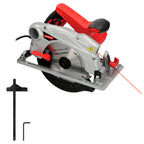 Circular saw 1300 watt. With laser, 185 mm blade, 4,700 rpm, miter cut, depth regulator. Miter saw, wood saw.