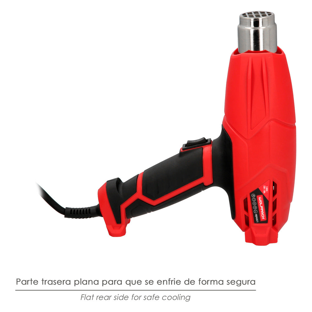 Pistola de ar quente 2000 watts. 2 potências com acessórios. Decapador, pistola de decapar ar quente