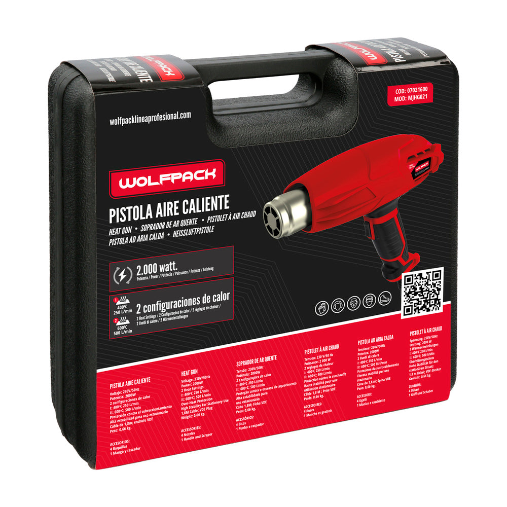 2000-watt hot air gun. 2 power settings with accessories. Paint stripper, hot air stripping gun