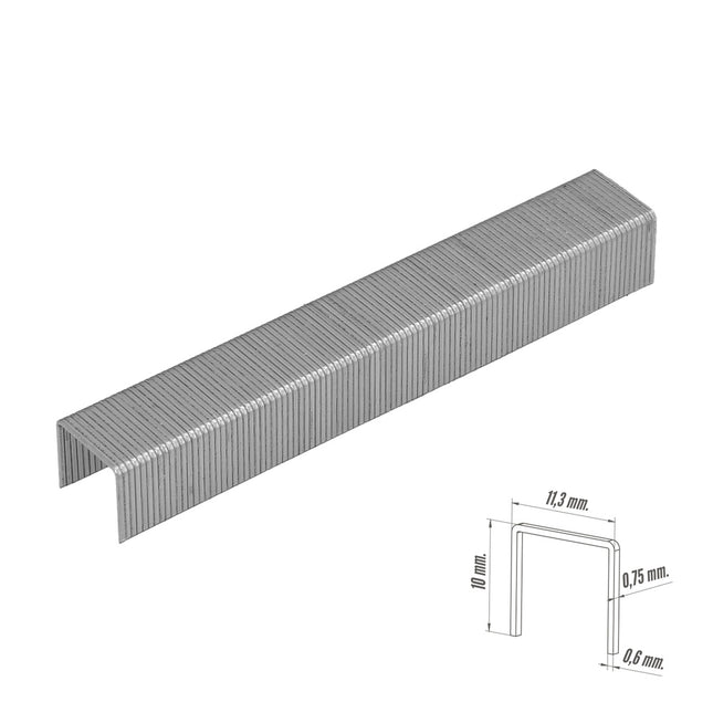 Grapas para clavadora electrica nº 3 10x11,4 mm. caja 1.000 piezas. grapas tipo 53. grapas grapadora,