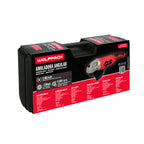 2,400 W Angle grinder. 230 mm diameter disc, 6,500 rpm. 3-position handle, M14 spindle, adjustable disc guard, anti-restart.