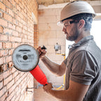 2,400 W Angle grinder. 230 mm diameter disc, 6,500 rpm. 3-position handle, M14 spindle, adjustable disc guard, anti-restart.