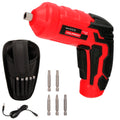 Screwdriver 4 V. With LED, case and 5 screwdriver bits, USB rechargeable battery