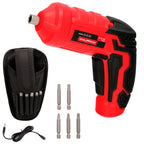 Screwdriver 4 V. With LED, case and 5 screwdriver bits, USB rechargeable battery