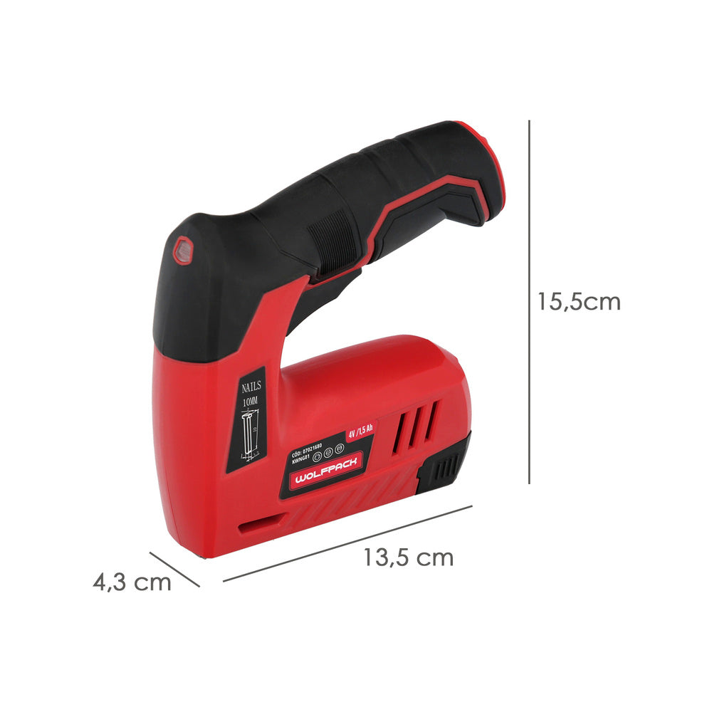 Agrafador/pregador recarregável, pregador pneumático, pregador a bateria, 1500 mAh, 40 agrafos por minuto com agrafos e pregos.