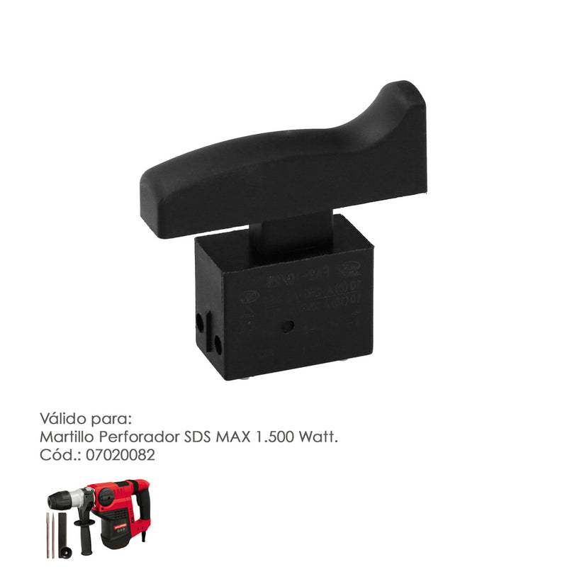 Interruptor para martillo SDS max 1500 watt. código 07020082