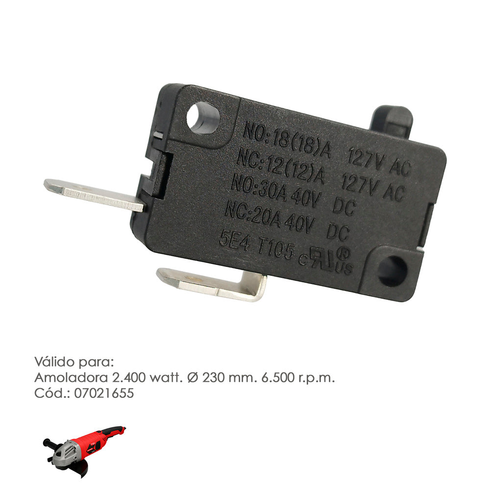 Interruptor para amoladora 2.400 watt. Ø 230 mm código 07021655