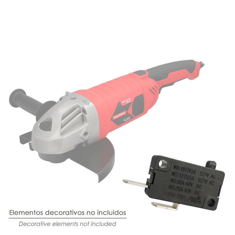 Interruptor para amoladora 2.400 watt. ø 230 mm. codigo 07021655
