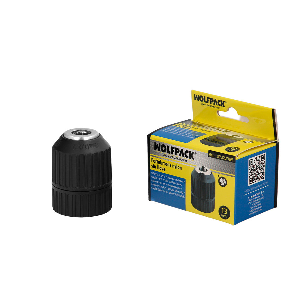 Portabrocas sin llave nailon 1/2" hembra ø 13mm  sin llave portabrocas, autoajustable
