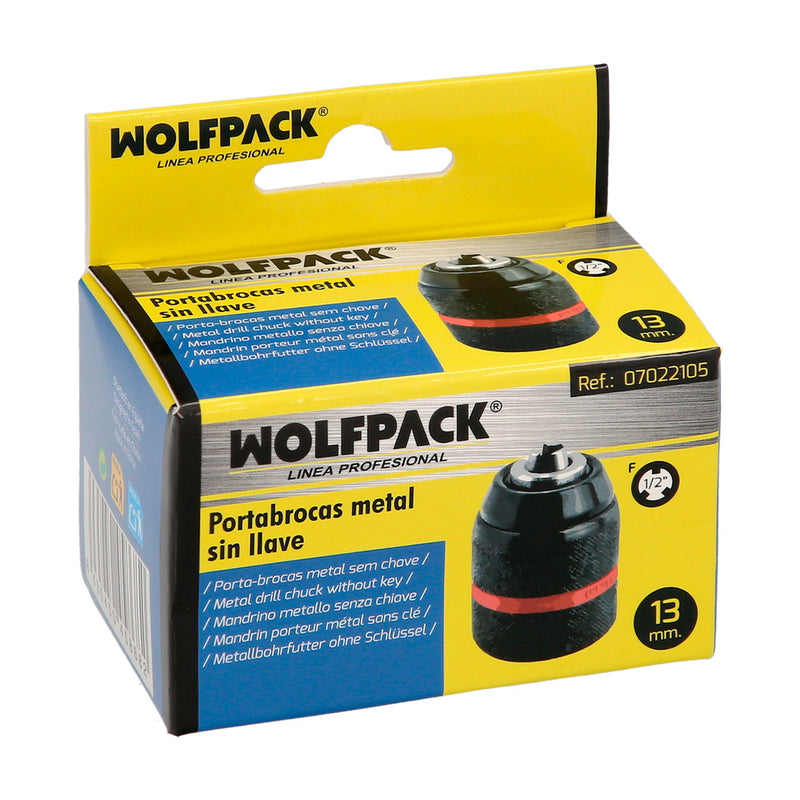 Portabrocas sin llave metálico 1/2" hembra. brocas hasta ø 13 mm. mandril taladro
