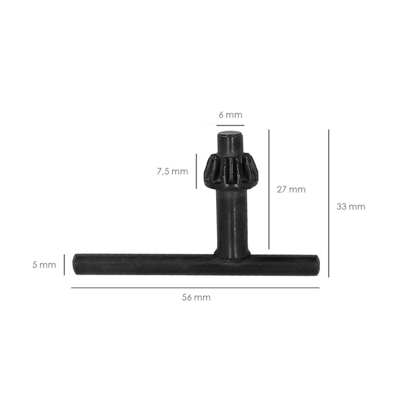 Llave portabrocas para taladro ø 10 mm. llave de repuesto para taladro universal, llave de mandril