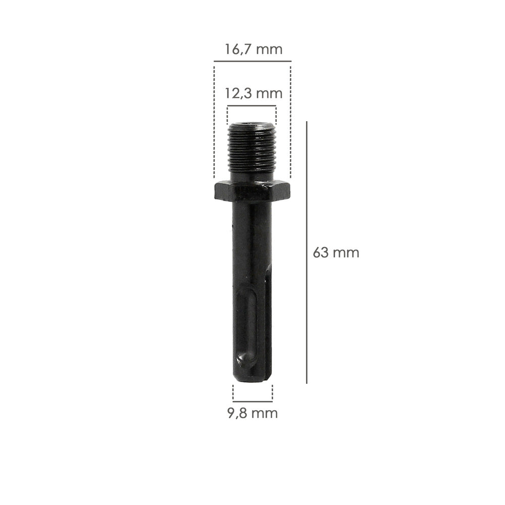 SDS Plus Hammer Adaptor to 1/2" Chuck mm