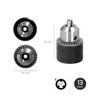 Adaptador martillo sds plus a portabrocas ø 13 mm porta brocas con llave, adaptador sds, sds a brocas