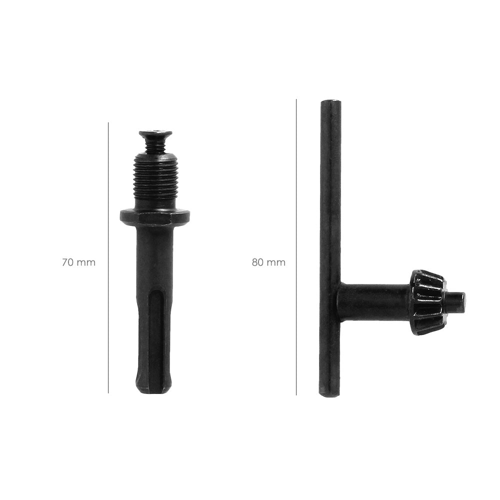 SDS Plus hammer adapter to 13mm chuck with key, SDS adapter, SDS to drill bits
