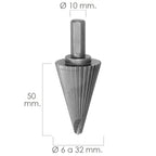 Fresa cónica HSS Ø 6-32 mm para berbequim / fresadora