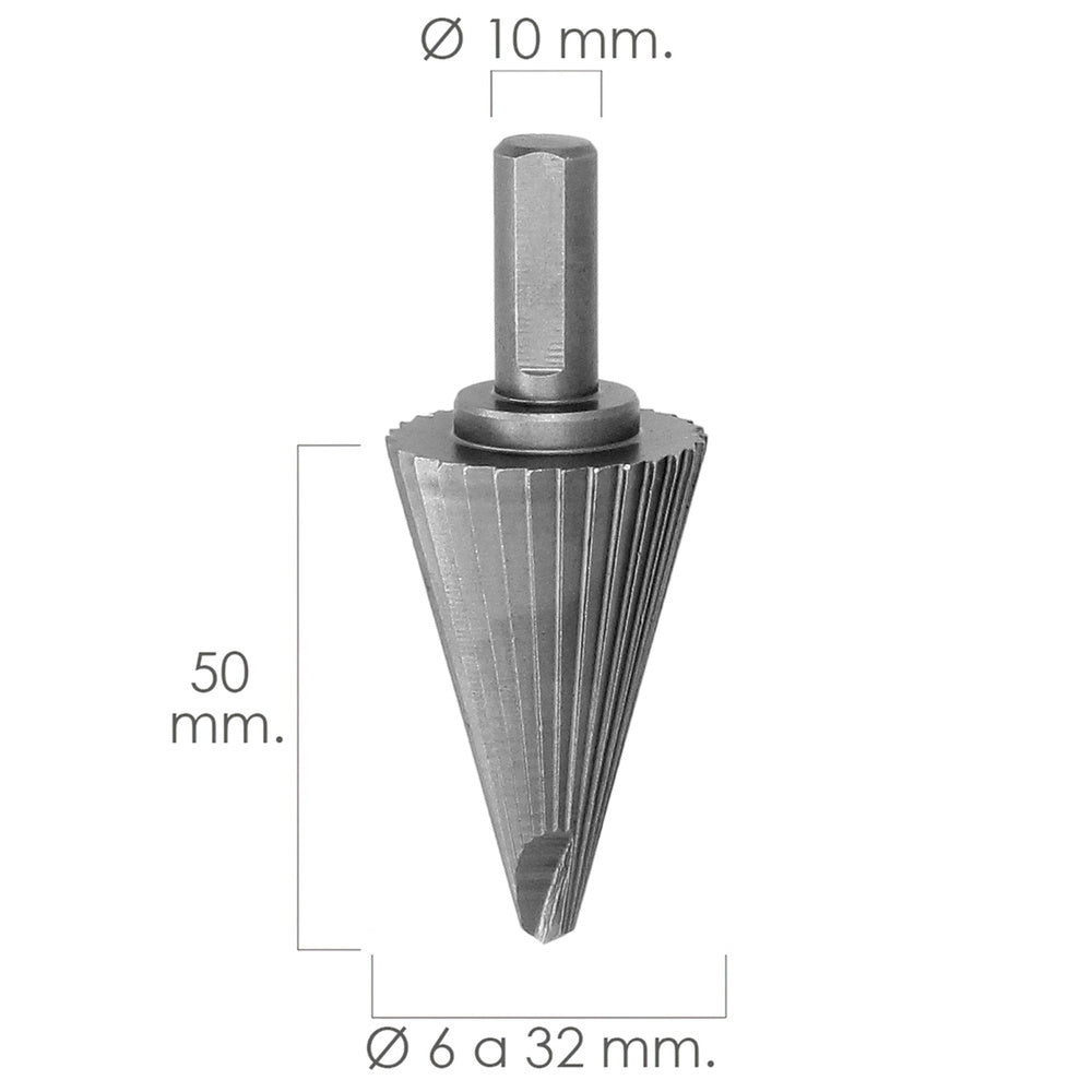 HSS Conical cutter ø 6-32 mm for drill / milling machine
