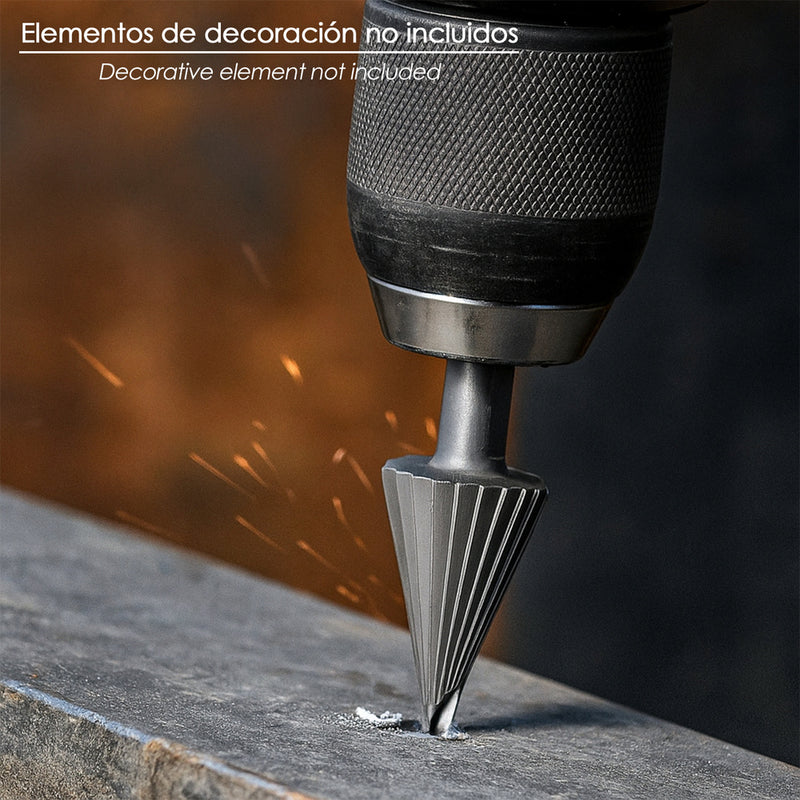 Fresa conica hss ø 6-32 mm. para taladro / fresadora