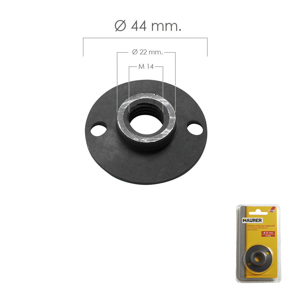 Grinder backing nut for discs