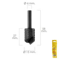 Fresa rotativa madera para vaciado ø 15 mm. para taladro / fresadora