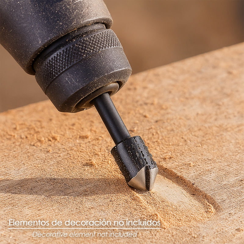 Fresa rotativa madera para vaciado ø 15 mm. para taladro / fresadora