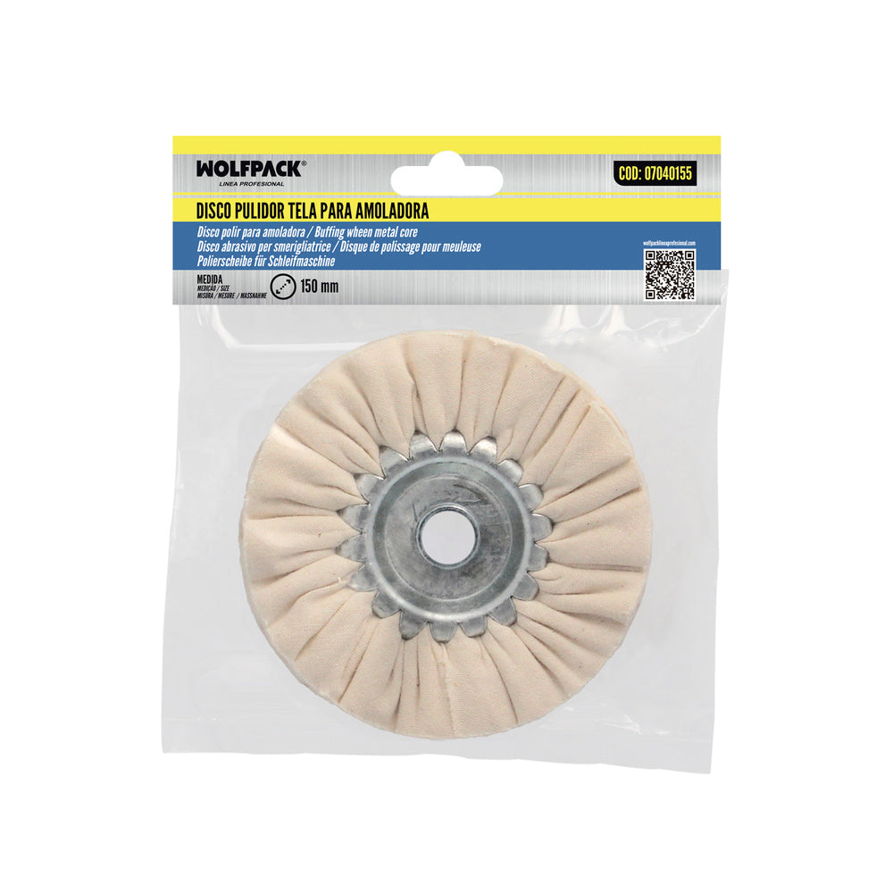 Disco pulidor de tela para amoladora / esmeriladora ø 150 mm