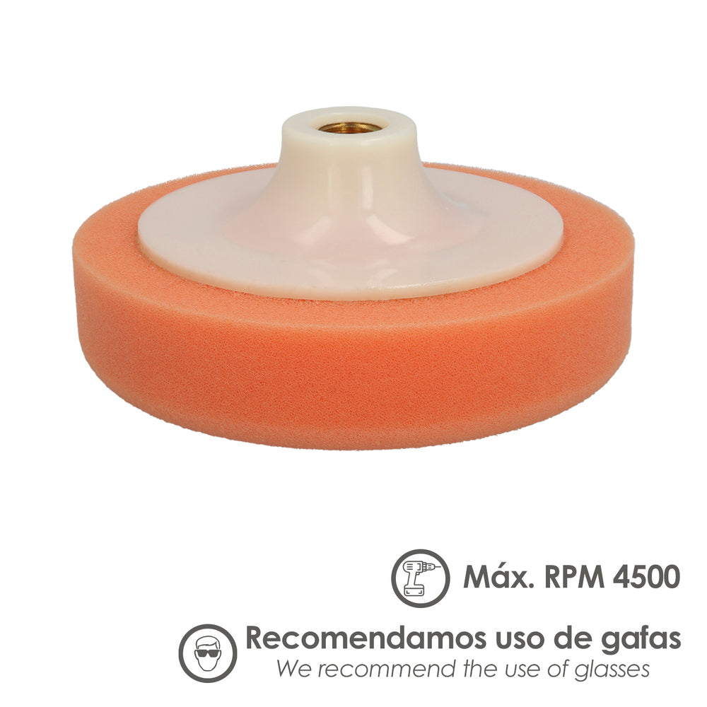 Disco de polimento de esponja M-14 de 125 mm