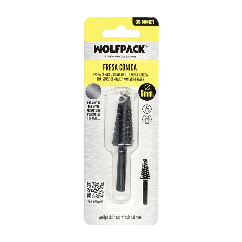 Fresa rotativa para metal conica ø 6 a 15 mm. para taladro / fresadora