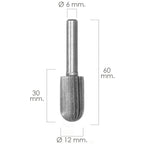 Fresa rotativa para metal cilíndrica curva ø 12 mm para berbequim / fresadora
