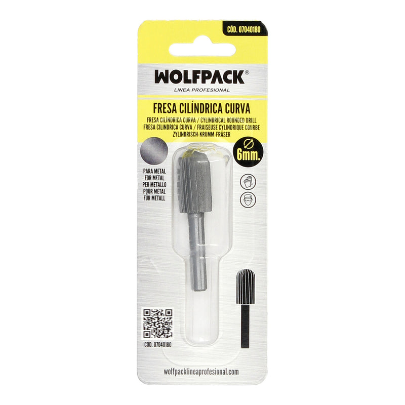 Fresa rotativa para metal cilíndrica curva ø 12 mm. para taladro / fresadora