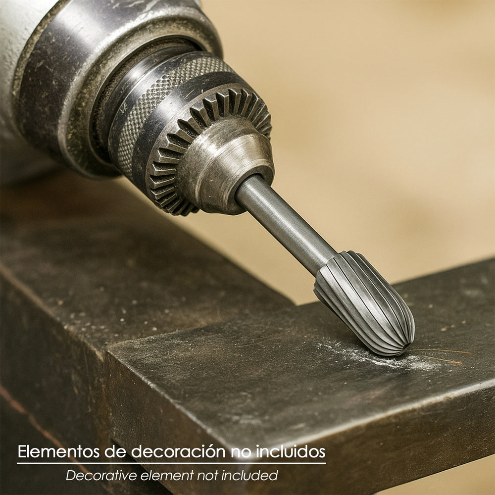 Fresa rotativa para metal cilíndrica curva ø 12 mm para berbequim / fresadora