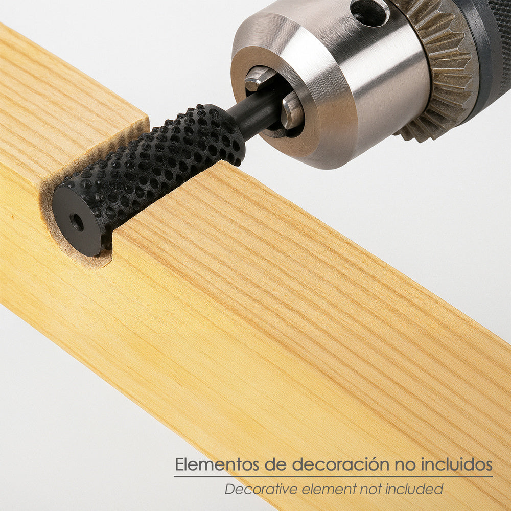 Fresa rotativa para madeira cilíndrica ø 15 mm para berbequim / fresadora