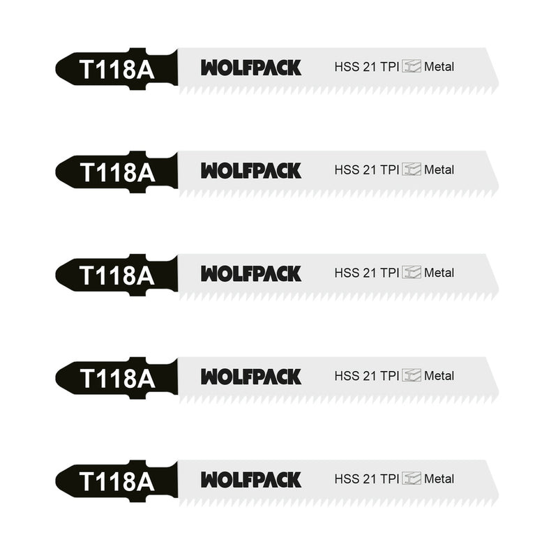 Hoja sierra calar metal fino 5 piezas HSS 21 TPI
