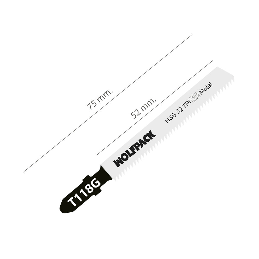 Jigsaw blade extra fine metal 5 units HSS 32 TPI