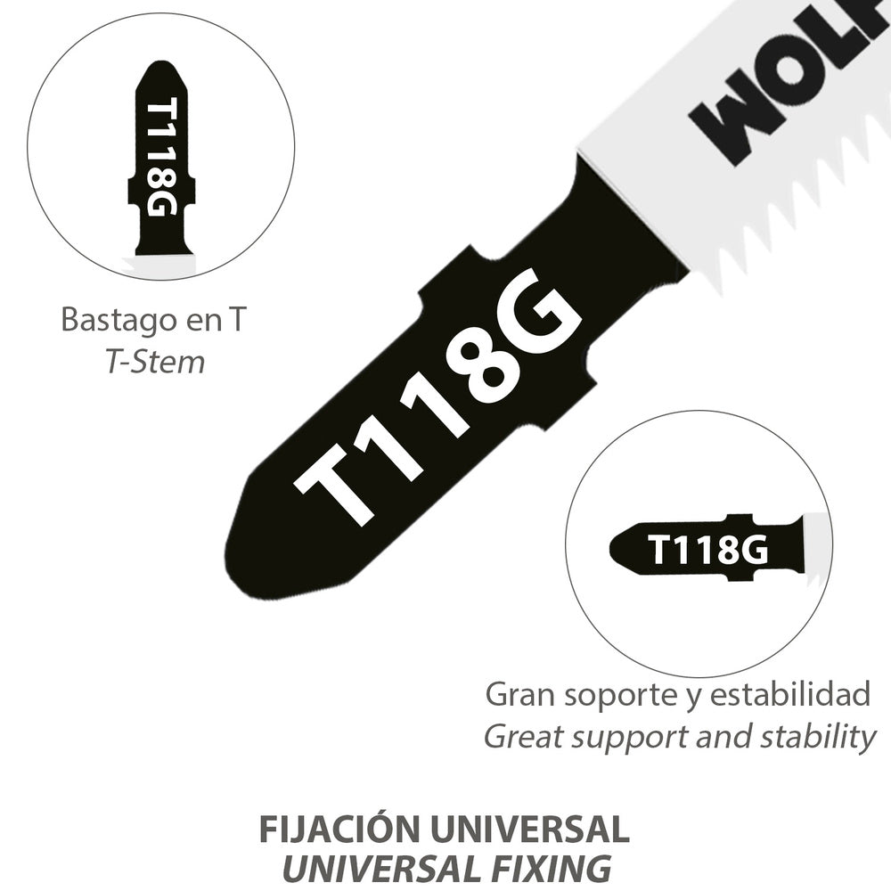 Jigsaw blade extra fine metal 5 units HSS 32 TPI