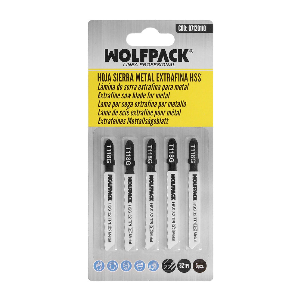 Jigsaw blade extra fine metal 5 units HSS 32 TPI