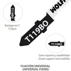 Hojas sierra calar para madera corte fino 5 piezas. Hoja cromo vanadio 58. Vástago t universal