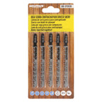 Hojas sierra calar para contrachapado corte grueso 5 piezas. Hoja cromo vanadio 58. Vástago t universal